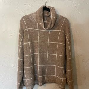 Madewell Cozy Tan Turtleneck Sweater